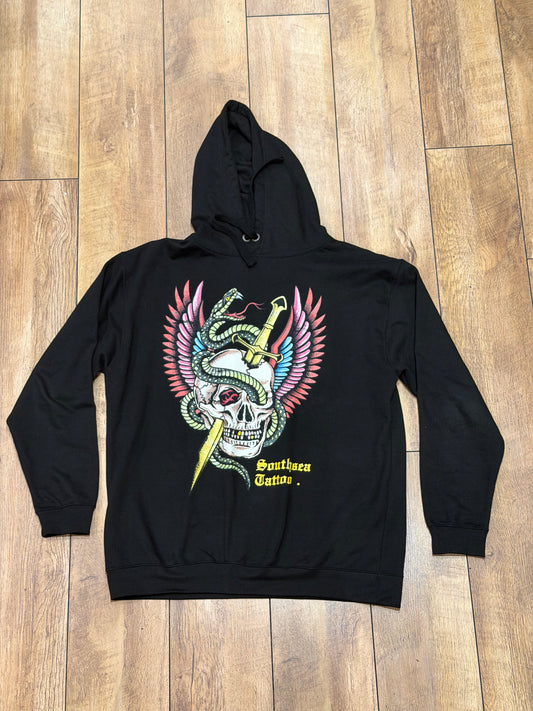 SKULL & SNAKE PULL OVER HOODIE